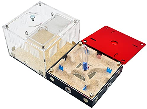 Ameisenhaus aus Acryl, flach, Spleißbar, unbegrenzte Erweiterung, Ameisenfarm mit Wasserturm, Ameisenlebensraum, Beton, Insektenvilla Ameisenhaufen, Haustierwerkstatt zum Füttern von Ameisen, 24 x 12