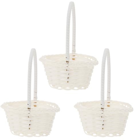 OKUMEYR Geflochtener Blumenkorb Aus Rattan 10X8X15Cm Pastoraler Stil Aufbewahrungskorb Für Frische Und Getrocknete Blumen Dekoration Wohnzimmer Schlafzimmer