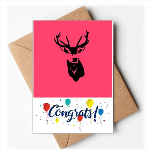 Hirschjagd Schild Art Deco Mode Hochzeit Karten Glückwunsch Gruß Umschläge