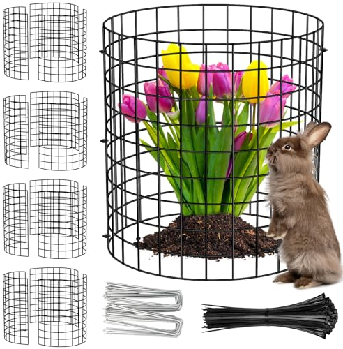 UNIFAMILY Pflanzenschutz von Tieren, 5 Packungen Metall-Pflanzkäfig, um Tiere fernzuhalten, 40,6 x 30,5 cm Pflanzenschutz vor Kaninchen, Hühnerdrahtkäfige für Gemüse von Kaninchen, Eichhörnchen