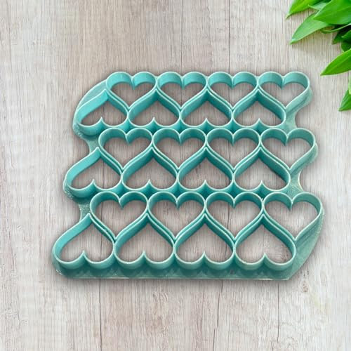 Emporte pièce plaque de 24 coeurs de 4cm - pour la réalisaton de biscuit sablé, patisserie, pate à sucre -Décoration gateau-Fait maison- ELACE
