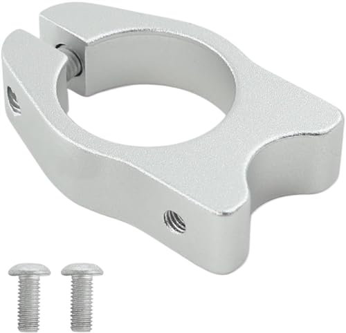 Legierung Sattelklemme,Fahrrad Sattelklemme Fahrrad-Sattelstützenklemme 31,8 mm mit Montagelöchern for die hintere Gepäckträgermontage, Sattelrohr-Clip aus Aluminiumlegierung, Fahrrad-Schnellspanner-K