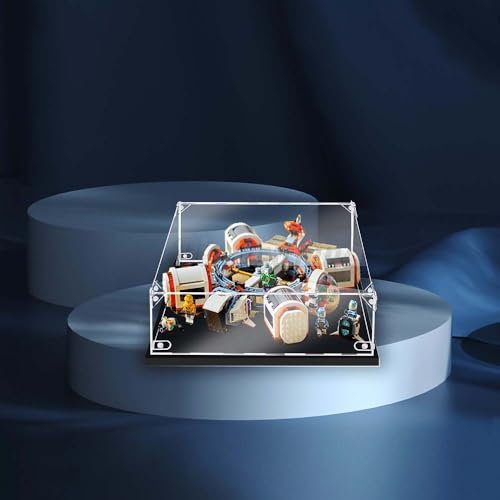 Acryl-Vitrine mit Schraube für Modular Space Station 60433 (Model Set ist Nicht im Lieferumfang enthalten) (kein Hintergrund)