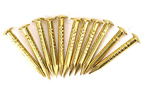 100 Stück Rundkopfnägel, Messing-Möbelscharnier-Hardware-Zubehör, Starke Befestigungsfunktion, Hochwertiges Material, 4 Stile Verfügbar (15mm lang)