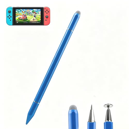 3 in 1 Tablet Stift für Alle Tablets,High Sensitivity Touch Pen,Blau | Metal Barrel, No Bluetooth,No Charging Kapazitiver Stylus Pen für iPad iPad/Nintendo Switch/iPhone/Android/Samsung/Tablets