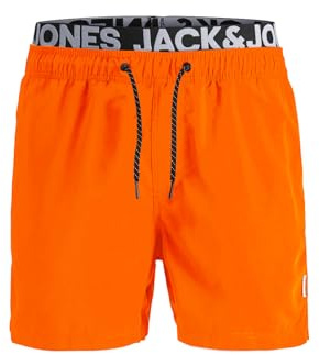 JACK & JONES Herren JPSTARUBA JJSWIMSHORTS AKM DB WB Shocking Orange, L