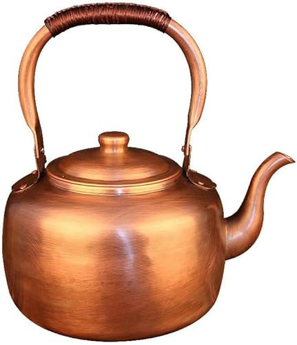 Tetera retro grande hecha a mano con tapa de cobre, tetera turca pura para estufa, tetera de cobre, 3000/5000 ml