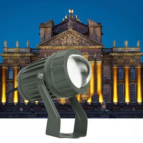 QICBYING Rotation Spot Lights - Ground LED Landscape Lamp, AC85-265V Led Beam Light Outdoor Wall Lamp, IP67 Waterproof Narrow Beam Spotlight, Long Range LED Floodlights(Red)