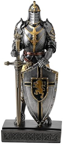 HDMbigmi King's Guard Ornamento Cavaliere Statua per Scrivania, Accessori da Scrivania, Portapenne, Fermacarte per ufficio e casa (ferro)
