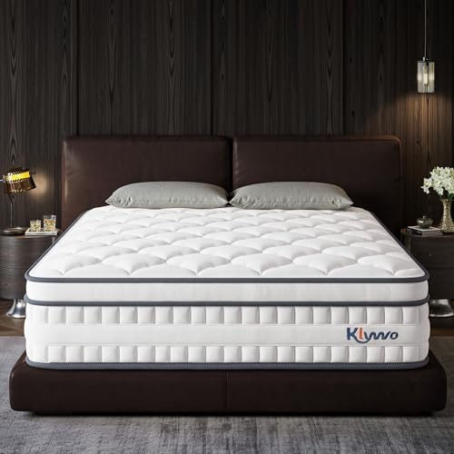 Klyvvo Matratze 180x200 cm Höhe 25cm, 7-Zonen Federkernmatratze, Härtegrad H3, Hybrid Matratze mit 1000 Federn & Memory Foam, Rückenentlastende, Bewegungsisolierung, Druckentlastung, Atmungsaktiv