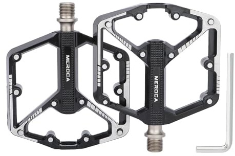 Caoiecyz Pedales MTB CNC con 3 Rodamientos Sellados para Montaña y BMX | Pedales Bicicleta MTB Aluminio CNC 9/16 Antideslizantes Aluminio ligero con eje Cr-Mo resistente para máxima durabilidad