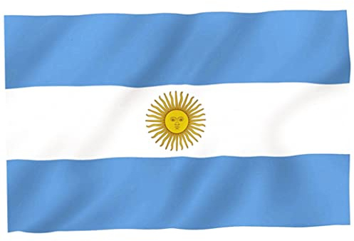 Bandera de Argentina, Ojales Bandera de Asta Nacional Argentina para Eventos 90x150cm, Nacional