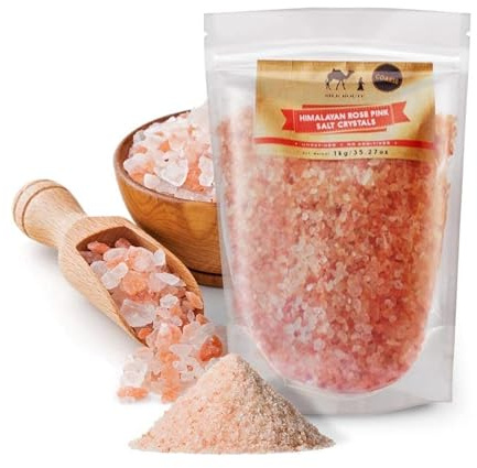 Silk Route Spice Company Himalayan Rose Pink Salt 1Kg (Coarse) Resealable Pouch