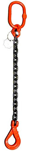 Grade 80 3.15 tonne Lifting Chain Sling 1 Leg 10mm, Safety Hook 1mtr - 6mtr Available (2mtr)