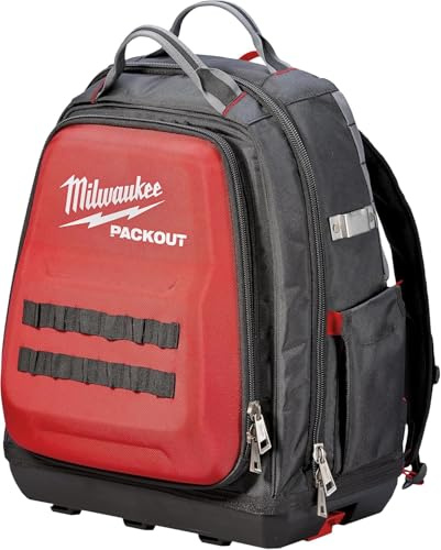 ZAINO PACCHETTO | MILWAUKEE | MODELLO 4932471131 | 1680D | 48 TASCHE | IMBOTTITURA AGGIUNTIVA | CINTURA PETTO | BASE POLIMERO |