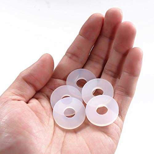 Guarnizioni in silicone Litorange Grolsch – per bottiglie con tappo basculante, confezione da 40 pezzi, realizzato in morbido silicone (non gomma, migliore tenuta della gomma) 40 PCS Clear