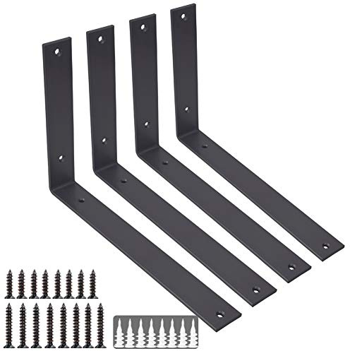 Regalhalterungen, 30,5 cm, Schwarz matt