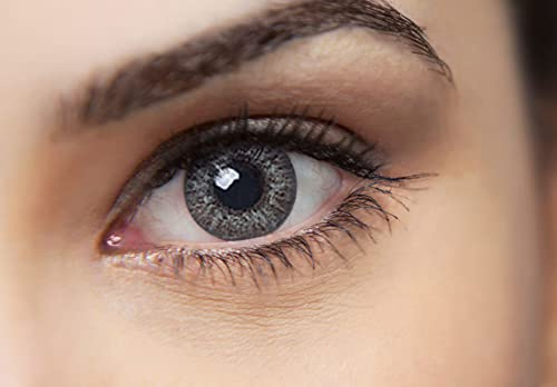 Lentilles de contact colorées GO MAXIY GIRL en naturel -Gris sterling- 12 mois sans correction.