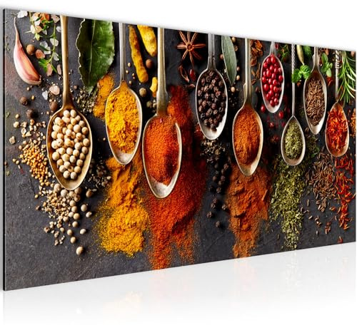 Runa Art Cuadro Decorativo Cocina Especias 1 Parte Moderno Cuadro Lienzo no Tejido para Sala Comedor Multicolor 041412a