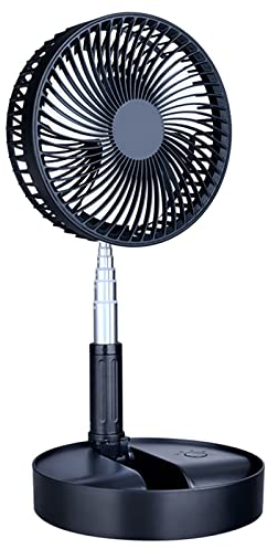 Ruiqas Faltbarer Standventilator Mini USB Schreibtisch/Bodenventilator 4 Geschwindigkeiten Einstellbare Höhe für Büro Haus Camping