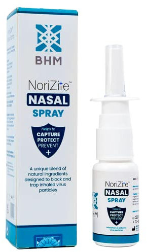 BHM NoriZite Nasal Spray – New Long-Lasting Natural Barrier Designed to Help for Virus Protection, Cold & Flu Blocker, Allergy & Hayfever Prevention | Scientifically Proven 6+ Hrs Protection (10m)
