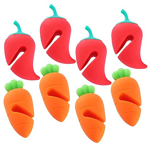 UPKOCH Silicone Pot Lid Steam Release Spill Stoppers Decorative Boil Lifters for Pan Cover Keep Saucepan Lid Open Heat-Resistant Food-Grade Lifters Set of 8