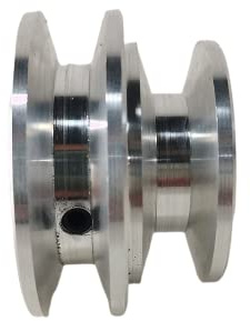 1 polea en forma de V de aleación de aluminio for transmisión de potencia de correa en V de 10MM de diámetro exterior de 40-50mm de diámetro de orificio de polea de doble ranura de 8-20MM de diámetro