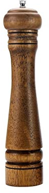 SwePer Moulin à épices moulins à poivre salière avec Rotor en céramique réglable salière et poivrière en bois de chêne Broyage (Color : A, Size : 5inch)
