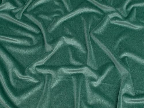 Minerva Samt-Stretch-Strickstoff, altgrün, Meterware