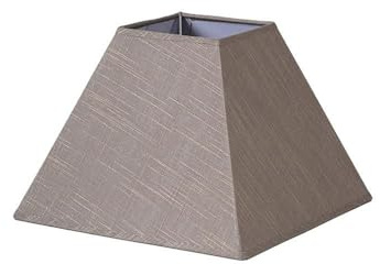 Pantalla de lámpara E27, lino gris, dimensiones 35x15x25 cm, ideal para iluminación decorativa y ambiental en hogares y oficinas.