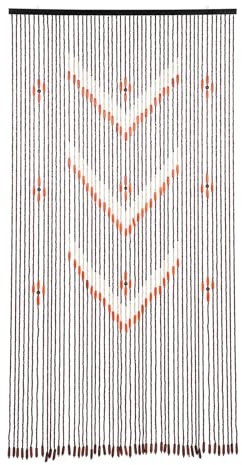 Bambus Perlenvorhang Türvorhang,Balkontür Fliegengitter,Chinesischer Kaffee Farbiger V-förmiger Bambus und Holz Türvorhang 190x90cm