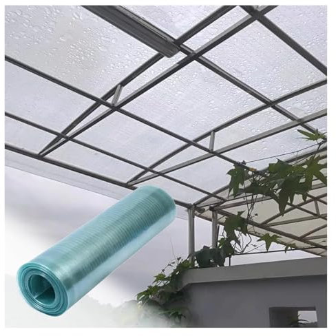 Panneau de fibre de verre anti-UV en polycarbonate pour auvent de serre, 0,8 mm d'épaisseur, taille personnalisable (0,8 x 25 m)