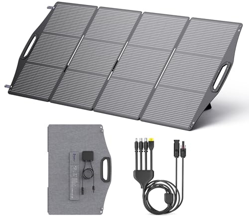 [N-Type Solarzelle] BigBlue 200W Solarpanel ETFE, Faltbares Solarmodul | mit 5 Anschlussart für Tragbare Powerstation und Batterie, IP68 Solarladegerät für Camping Garten Balkon Wohnwagen