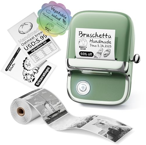 Phomemo M150 Imprimante Etiquette Thermique, Portable Étiqueteuses Bluetooth imprimante Étiquette pour Codes-Barres, QR Codes, Étiquettes Alimentaires, Compatible Maison & Petite Entreprise