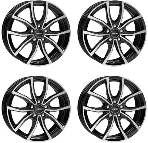 4x Autec llantas VIDRON 6.5x16 ET46 5x112 Schwarz poliert