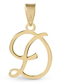 Amberta 9 Karat Gold Italian Charms Anhänger für Damen und Herren | Buchstaben Anhänger Gold | Buchstabenanhänger Für Ketten | Alphabet Anhänger Gold