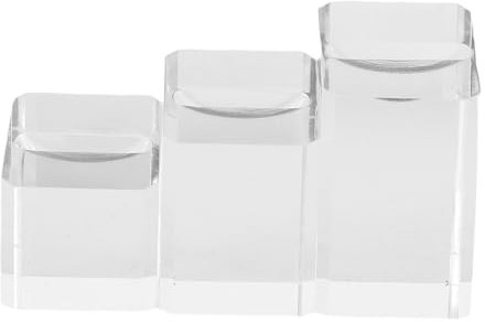 PACKOVE 3stücke Klarer Acryl Ringhalter Für Schmuck Tragbarer Ringständer Unregelmäßige Ringpräsentationsplatte Ringständer Für Küche Kleiner Schmuckständer Für Fingerringe Ringhalter