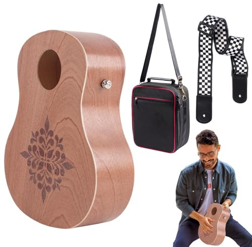 Percussione a mano a mano, tamburo a mano musicale | Borsa di stoccaggio per strumenti a forma di chitarra portatile inclusa | Giocattolo musicale per tamburo, giocattolo musicale per attività
