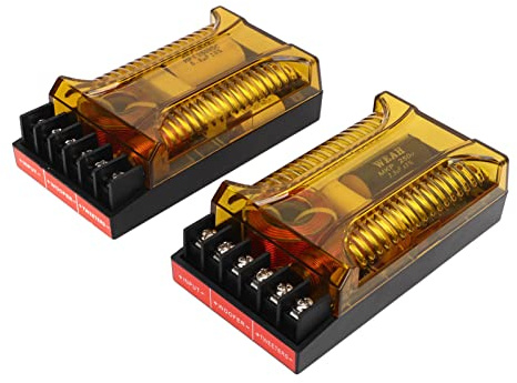 Asixxsix Filtre Passif 2 Voies pour Haut-Parleur Audio de Voiture, Filtre Passif 2 Voies avec Protection Contre Les surintensités, Filtre Universel pour Tweeter Audio de Voiture
