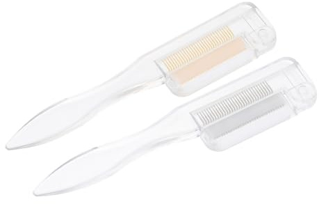 PACKOVE 2pezzi Pettine Per Ciglia Pettinino Per Sopracciglia Pieghevole Strumento Per Trucco e Modellazione Durevole e Pratico Per Viaggi e Uso Quotidiano