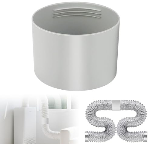 Flearitzo Exhaust Hose Air Conditioner 150 mm Adapter - Klimaanlage Abluftschlauch Adapter für mobile und Fensterklimaanlagen aus ABS-Kunststoff, Grau, 1 Stück