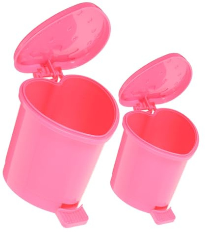 MUCKLILY 2pièces Poubelle de Bureau Forme de Fraise Corbeille à Papier Décorative Petite Poubelle Mignonne pour Chambre et Bureau