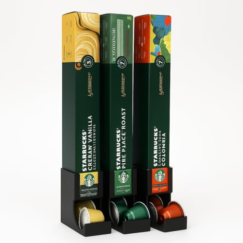 ULROAD Kapsel Spender kompatibel mit Nespresso Kaffeekapseln I MADE IN GERMANY I Kaffee Kapseln Ständer Halterung 3fach für 30 Kapseln