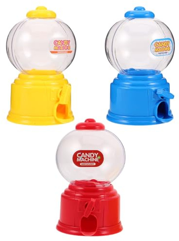 DECOMELODY Distributore di Caramelle da Tavolo 3 Pezzi Mini, Porta Caramelle per Compatto e Colorato, Scatola Snack per Feste e Bomboniere, Erogatore Manuale per Eventi e Compleanni