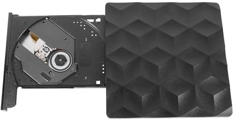 JHKNNK Unidad Óptica Externa USB Tipo C Grabadora de DVD y Lector CD, Compatible Portátiles y Pc, Diseñada para Uso en Oficina y Estudio