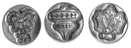 Nordic Ware Holiday 3D Cut-Out Cookie Stamps (Set of 3), Sturdy Cast Aluminium Cookie Stamp Set, Cookie Press Set Made in The USA, Sturdy and Durable Biscuit Maker Press Set, 01233