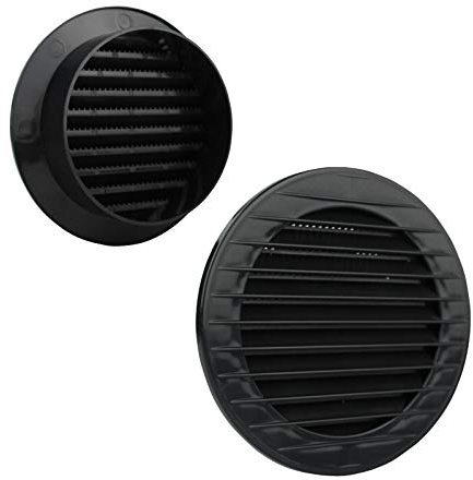 VONLIS Lüftungsgitter Backsteingitter Klinkerlüftung Abluftgitter Außengitter Insektenschutz anthrazit Ø 100 mm