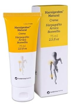 Botanicapharma Harniprofen Natural 75 ml. Harpagofito, Árnica y Boswelia. Crema de masaje diseñada para el bienestar articular y muscular.
