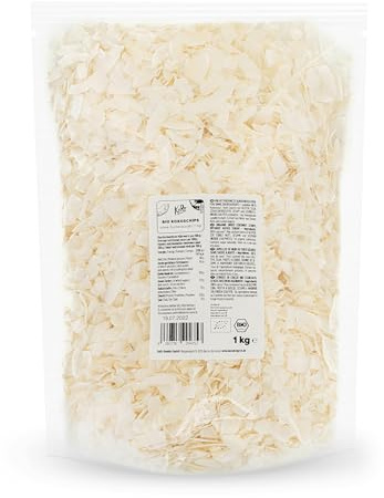 KoRo - Bio Kokoschips ohne Zuckerzusatz 1 kg - 100 % Kokosnuss - Snack & Topping - Ungesüßt