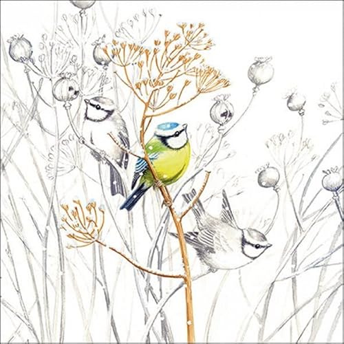 Ambiente - Weihnachten Papierservietten - Sweet little Bird / Vogel, Schnee, Winter - 33 x 33cm